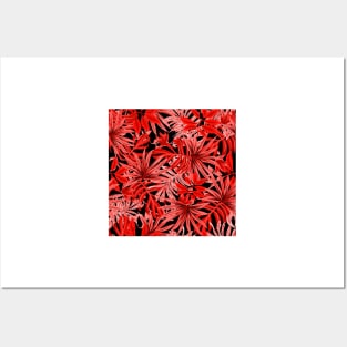 Red Leaf Fashion Print Posters and Art